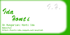 ida honti business card